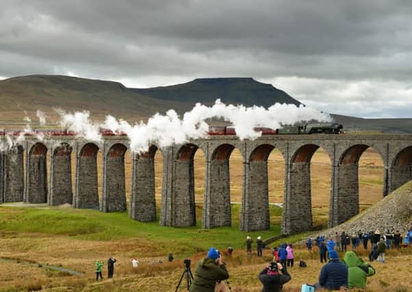 The Flying Scotsman crossed Ribblehead Viaduct last March.