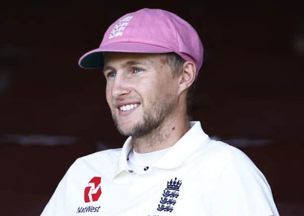 England captain Joe Root wears a pink cap in support of the Glenn McGrath breast cancer charity foundation, which will celebrate its 10th anniversary during the fifth and final Ashes Test in Sydney (Picture: Jason OBrien/PA).