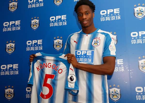 Terence Kongolo is unveiled as a Huddersfield Town player (Picture: John Early/alightmonkey)