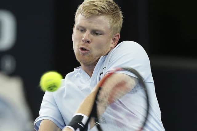 Moving through: Kyle Edmund on his way to victory against Hyeon Chung.