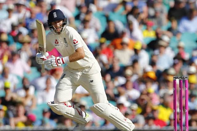England's Joe Root plays one through mid-wicket. Picture: Jason O'Brien/PA.
