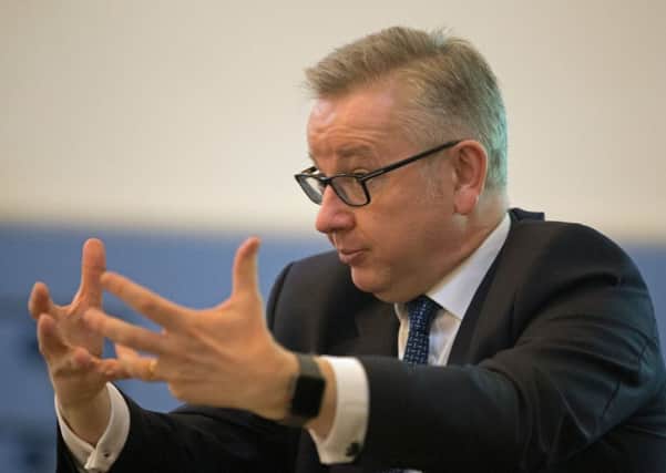 Environment Secretary Michael Gove speaks at the Oxford Real Farming Conference - one of two farming conferences he attended in Oxford. Picture by Aaron Chown/PA Wire