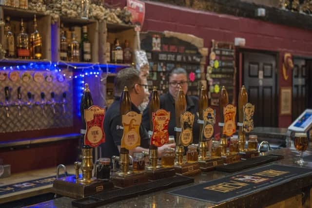 The line of real ales on offer at York Tap.