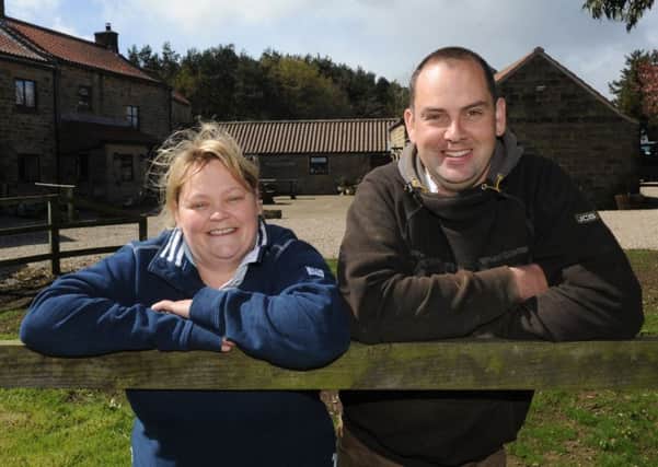 Lindsey and Will Hitchen of Old Home Farm in High Grantley.