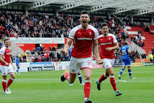 TARGET MAN: Kieffer Moore, in action for Rotherham while on loan earlier this season.
 Picture: Jonathan Gawthorpe