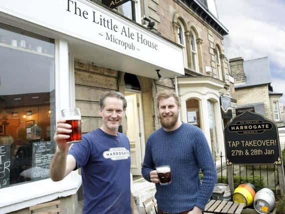 Backing #Tryanuary - The Little Ale House's owner Richard Park, right,  pictured here wuith Anton Stark founder of  Harrogate Brewing Company.