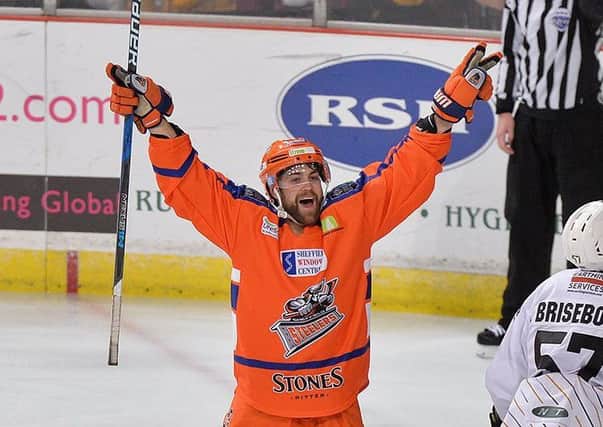 SIDELINED: Centre John Armstrong could be missing in action for Sheffield Steelers for up to three months. Picture: Dean Woolley.