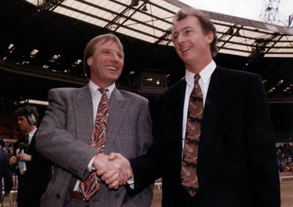 FA Cup 1993 semi-final managers Dave Bassett, left, and Trevor Francis.