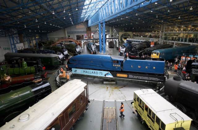 Inside the National Railway Museum, in York