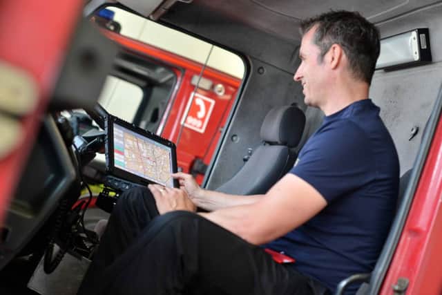 In control: A fire officer using software developed by Seed Software, which is sponsoring The APD Control Room Awards. Pic: Mike Park