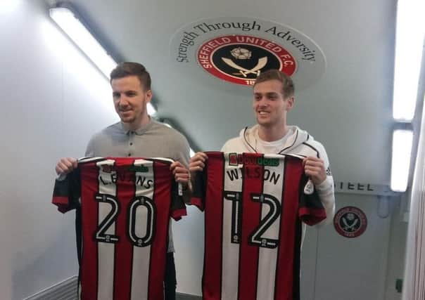 Lee Evans and James Wilson who have signed for Sheffield United.