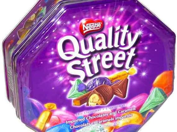The tins of Quality Street are flying off the shelves at Tesco.