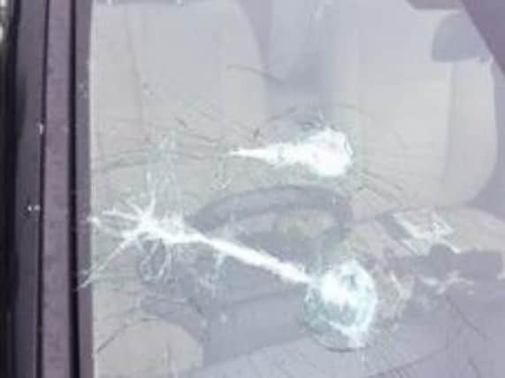 Damaged caused during the attack. Picture by Cleveland Police.