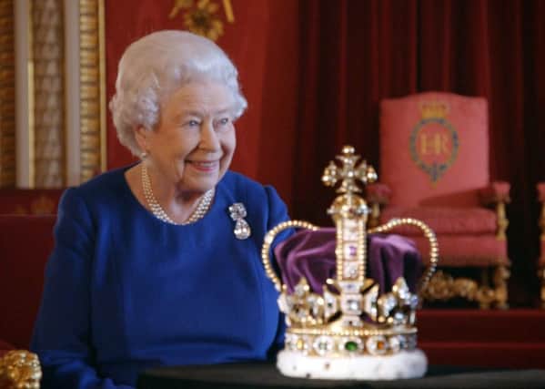 The Queen with the Imperial State Crown