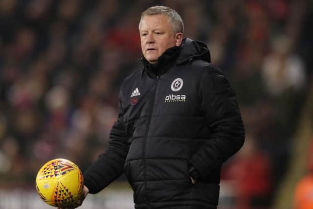 FRUSTRATION: Sheffield United manager Chris Wilder at Bramall Lane during Friday night's Steel City derby. Picture: Simon Bellis/Sportimage