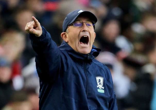 Middlesbrough manager Tony Pulis: Unhappy.