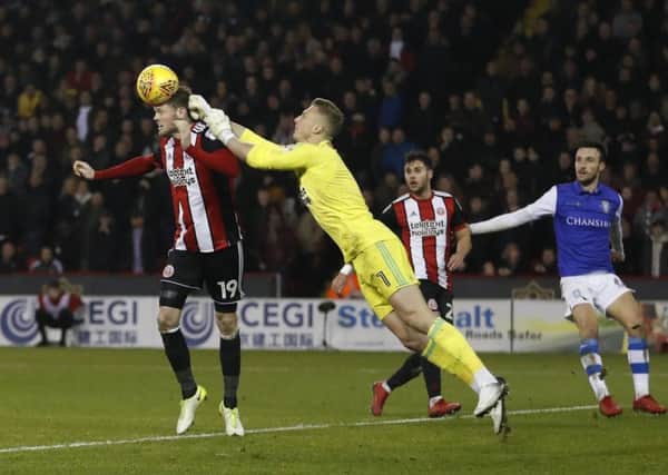 Keeping the Owls at bay: Blades' goalkeeper Simon Moore. Picture: Simon Bellis/Sportimage
