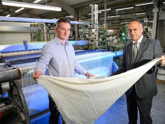 Andy Smith of Arville Textiles (left) and Muz Mumtaz of Digital Enterprise (right)
