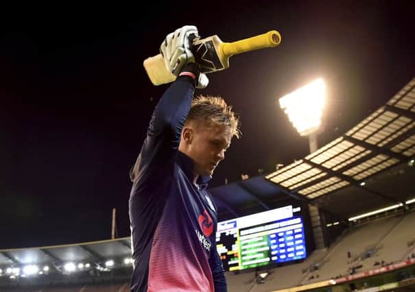 England's Jason Roy walks off the field after being dismissed for and new national ODI record 180 runs.