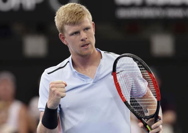 Kyle Edmund in action in Brisbane recently (Picture: Tertius Pickard)