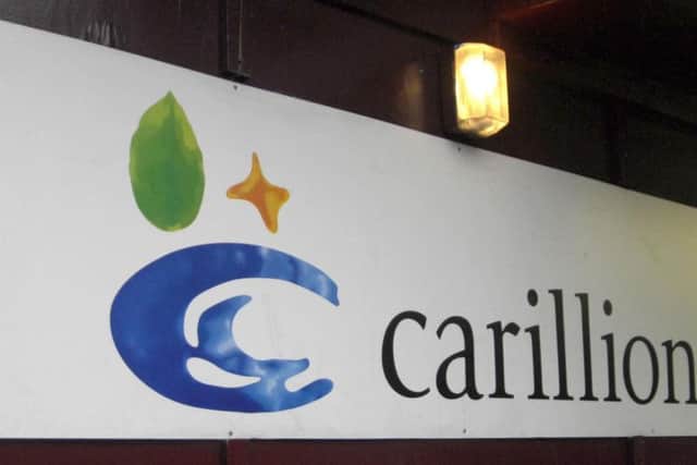 File photo dated 7/10/2008 of a sign of the cnstruction giant Carillion which has said that it has "no choice but to take steps to enter into compulsory liquidation with immediate effect" after talks failed to find another way to deal with the company's debts.