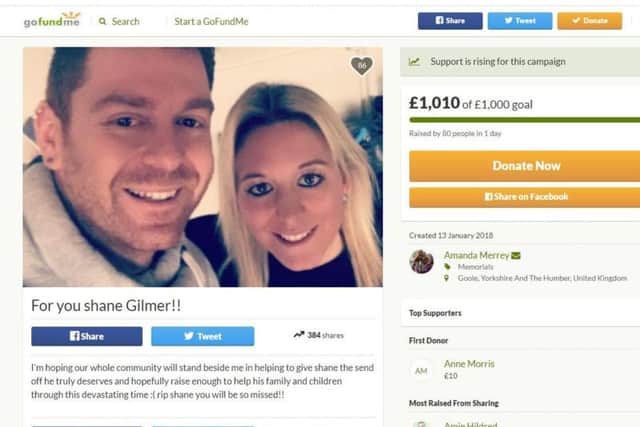 A fundraising page has been set up for Shane Gilmer and his family