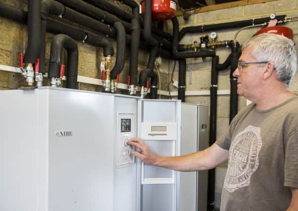 Richard Dutton with his NIBE  ground source heat pumps