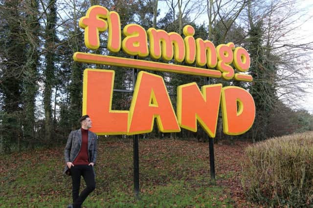 Ryan Swain is a host at Flamingo Land Pictures:  PJS Image