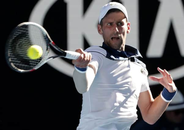 Turning up the heat: Serbia's Novak Djokovic.