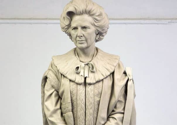 The statue of Margaret Thatcher