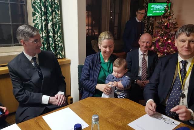 Andrea Jenkyns and Clifford with Jacob Rees-Mogg and fellow members of the Brexit committee