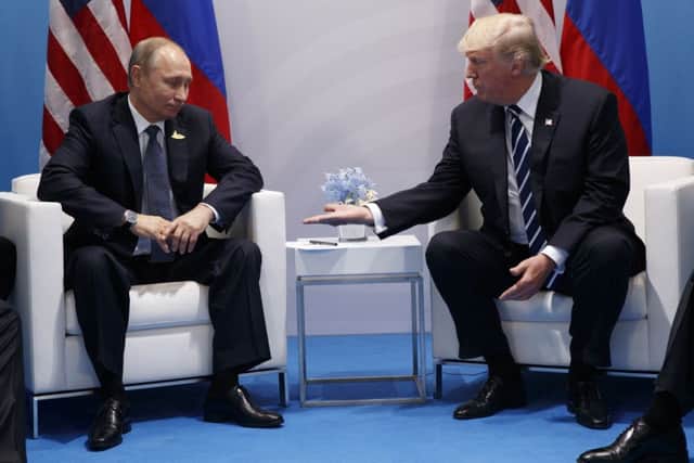 President Donald Trump meets with Russian President Vladimir Putin at the G20 Summit.