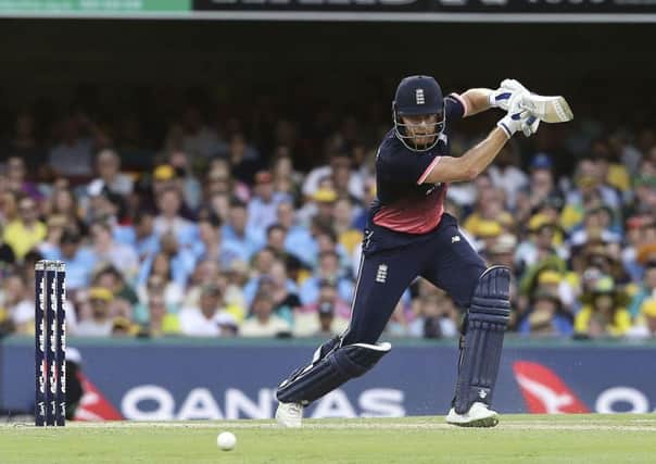 In form: England's Jonny Bairstow on his way to a half-century in Brisbane.