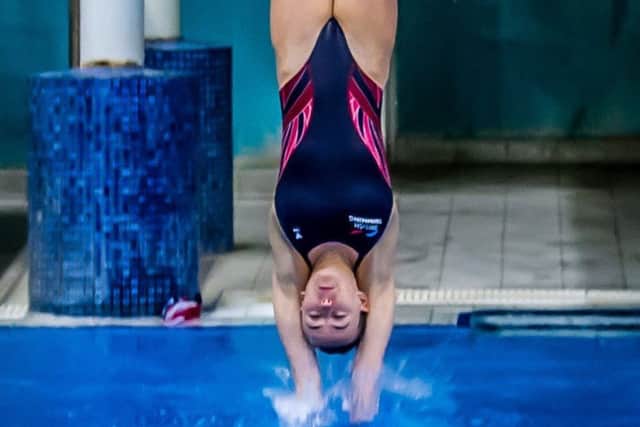 Lois Toulson, 18, Leeds' European diving champion, training at the Aquatics Centre John Charles Centre of Sport, Middleton, Leeds. (Pictures: James Hardisty)