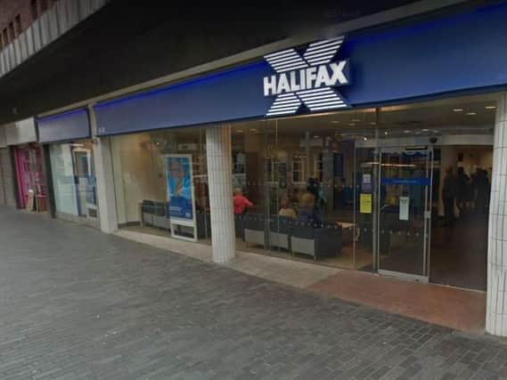 The assault happened outside the Halifax in Old Market Place in Grimsby