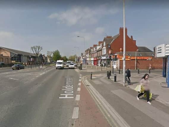 The woman was knocked down in Holderness Road at the junction with Lake Drive. Picture: Google