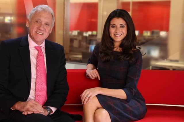 Harry Gration with Look North co-presenter Amy Garcia.