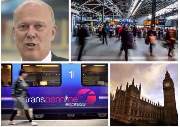 Transport secretary Chris Grayling has come under fire for the state of railway funding in the north.