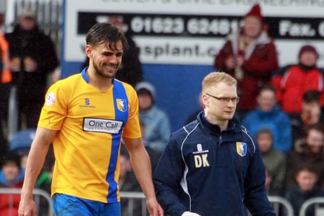 ON THE MOVE? Ryan Tafazolli, left, pictured during his Mansfield Town days. Picture: Chris Etchells