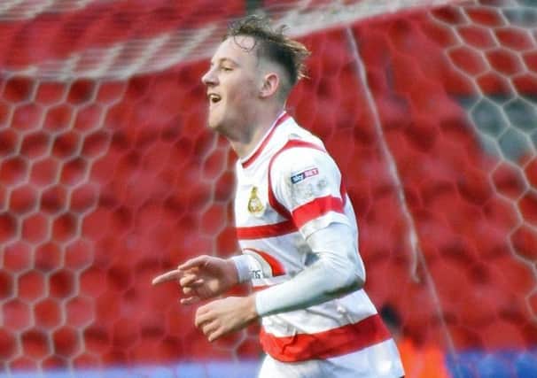 Doncaster's Alfie Beestin: Late strike stretched run.
