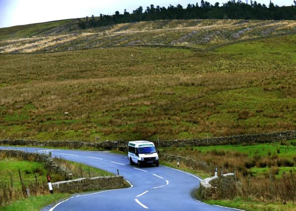 The Little White Bus  in  Upper Wensleydale to Hawes.