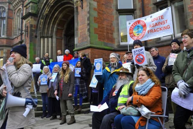 110118   Anti fracking protestors   at York Magistrates Court in support of protestors who have been arrested at Kirby Misperton.
For Features.