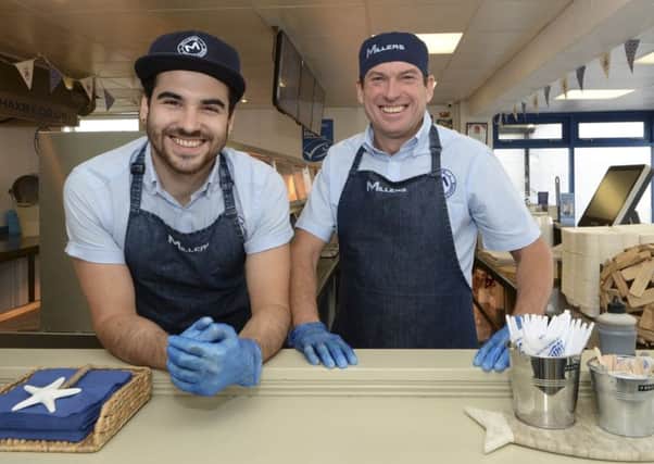 Nick (left) and David Miller from Miller's Fish and Chips in Haxby, North Yorkshire which has been crowned the UK's best fish and chip shop, as part of the 30th anniversary National Fish & Chip Awards, organised by Seafish.