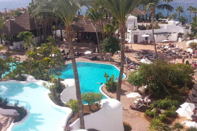 The pools, bars and terrace areas at Hotel Jardin Tropical