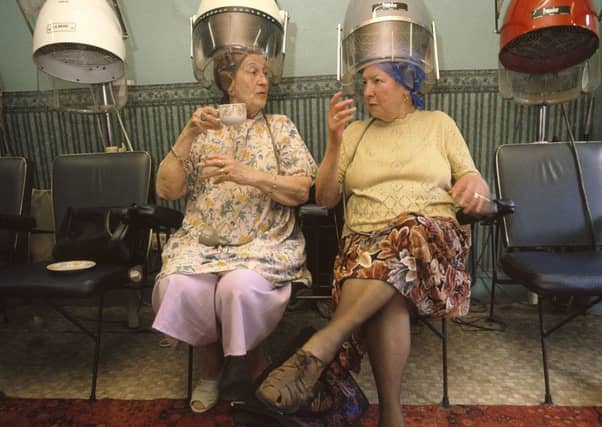 Under the dryers at a Nottingham salon in 1996. Picture by Honey Salvadori.