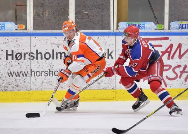 Andreas Jamtin, left, is one of four Sheffield Steelers players missing through injury or suspension this weekend. Picture: Dean Woolley.