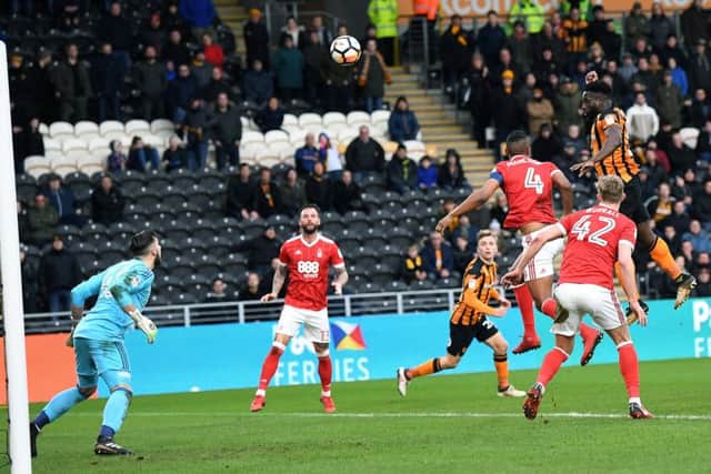 GOAL: Hull's Nouha Dicko scores his side's second goal. Picture: Jonathan Gawthorpe