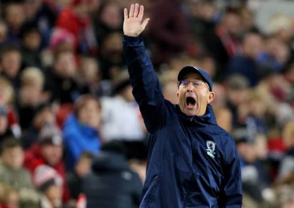 Middlesbrough manager Tony Pulis: Can not fault effort of players.