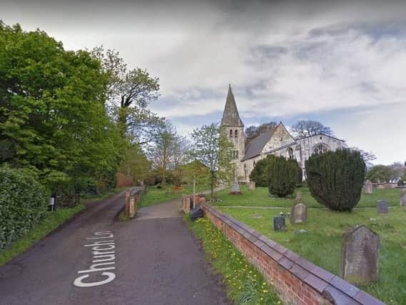 The alleged attack took place near All Saints Church in Huntington. Picture: Google