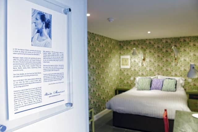 The room features information about Sheila's life and work.